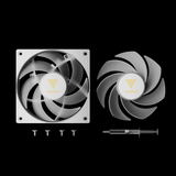 Gamdias Notus M1-1201 ARGB 120mm PWM Fan with Swappable Blade ( Black | White )