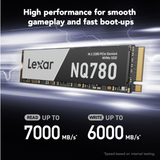 Lexar NQ780 M.2 1TB NVMe SSD Gen4x4 2280 PCIe 6500MB/s Read LNQ780X001T-RNNNG