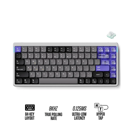 Nuphy Air75 HE Silver / Magnetic Jade Keyboard
