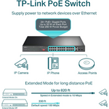 TPLink TL-SL1226P 24-Port 10/100Mbps + 2-Port Gigabit Unmanaged PoE+ Switch