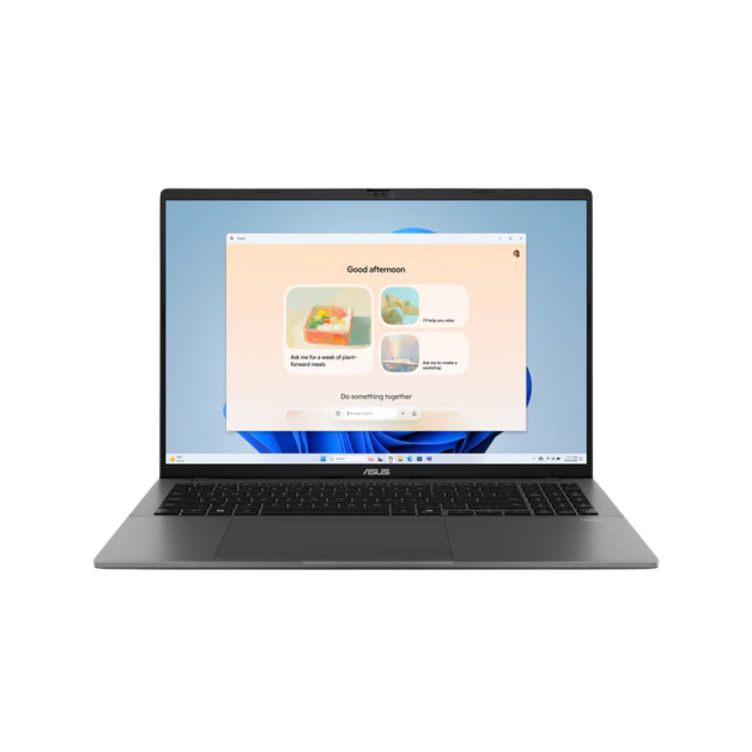 Asus Vivobook S16 S3607CA-RP049WSM Laptop (Matte Gray) | 16" 144Hz IPS WUXGA (1920x1200) | Core 7 255H | 16GB RAM | 1TB SSD | Intel Arc Graphics | Windows 11 Home | MS Office Home 2024 + MS 365 Basic | Asus Backpack