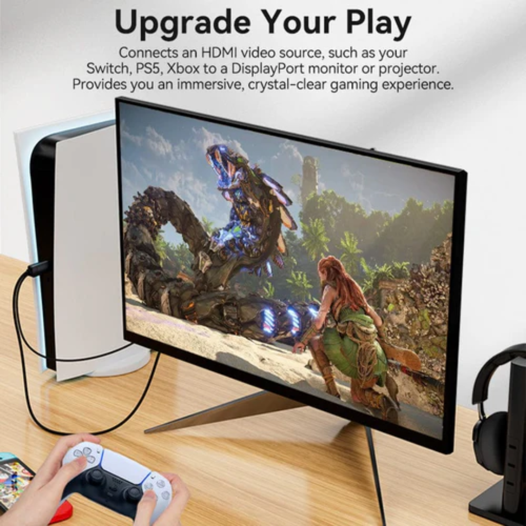 Vention Cable HDMI-A Male to DP Male 4K 60Hz Gold-Plated (1.5-Meters ABJBG/2-Meters ABJBH)