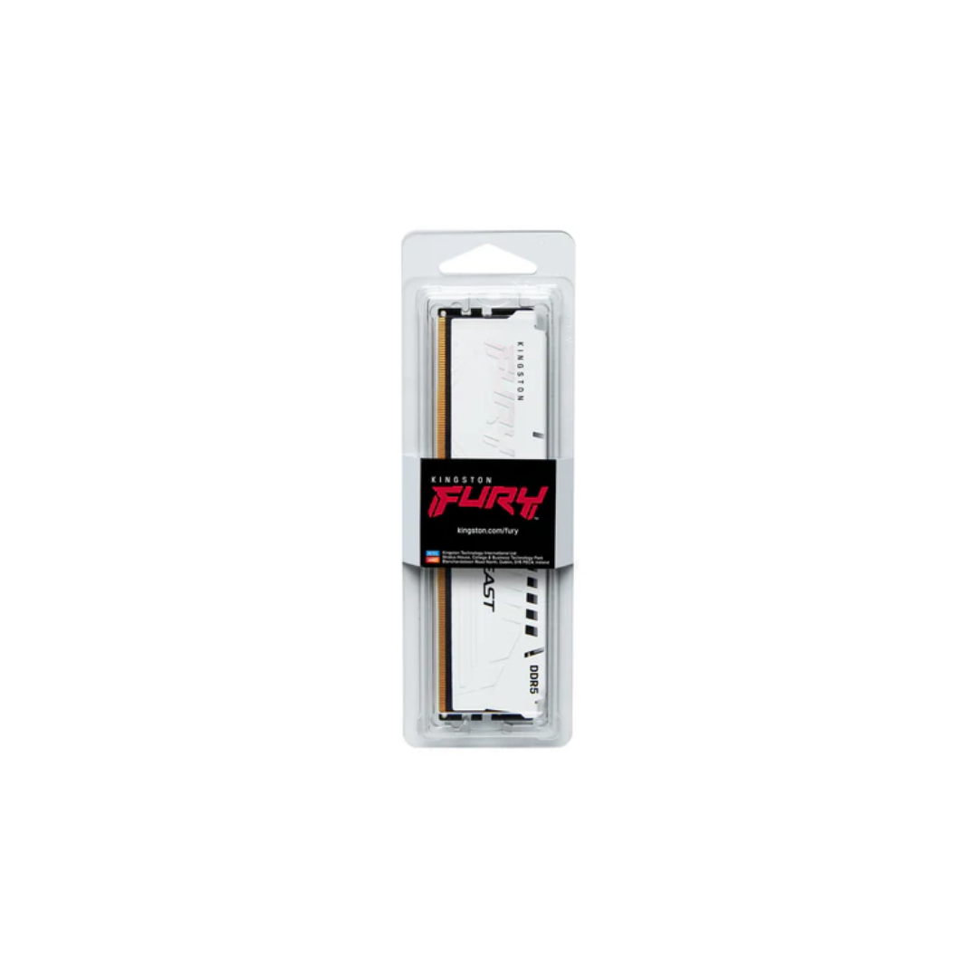 Kingston Fury Beast 32GB 1X32GB DDR5 Expo 6000MT/S CL36 Memory White KF560C36BWE-32