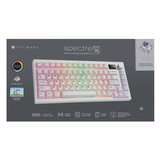 Tecware Spectre Evo 75 WHITE LCD 3-Mode Gaming Keyboard ( Switch: Purple Tactile | Blue Linear )