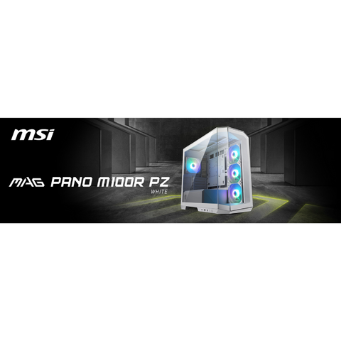 MSI MAG PANO M100R PZ White Mid Tower Case (4*120mm ARGB Fans)
