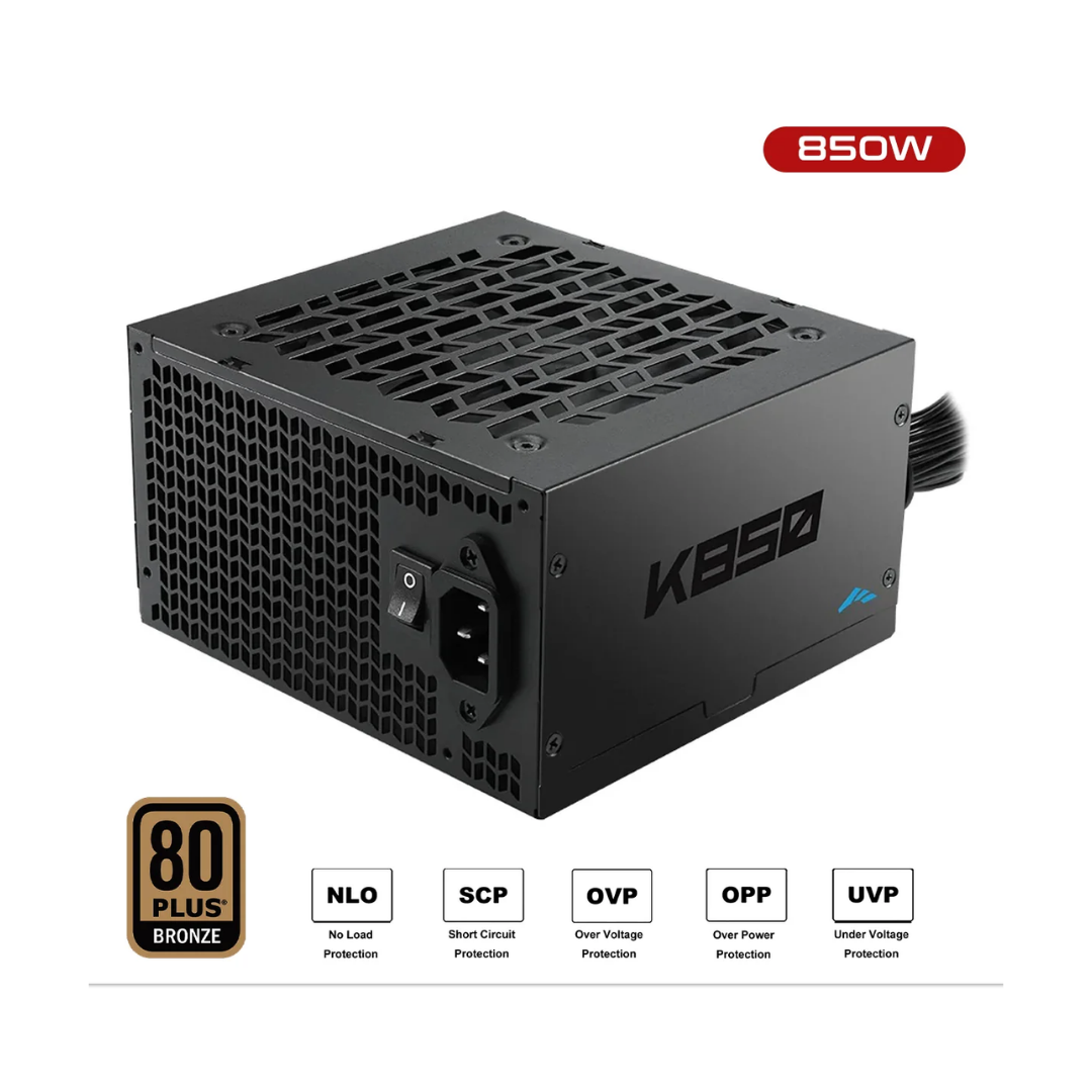 Sama K850 Black 850W 80+ Bronze ATX 2.52 Non-Modular Power Supply K0850-BKBFWA25-US
