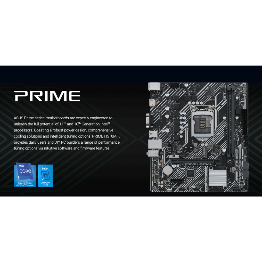 Asus Prime H510M-K LGA 1200 DDR4 mATX Motherboard