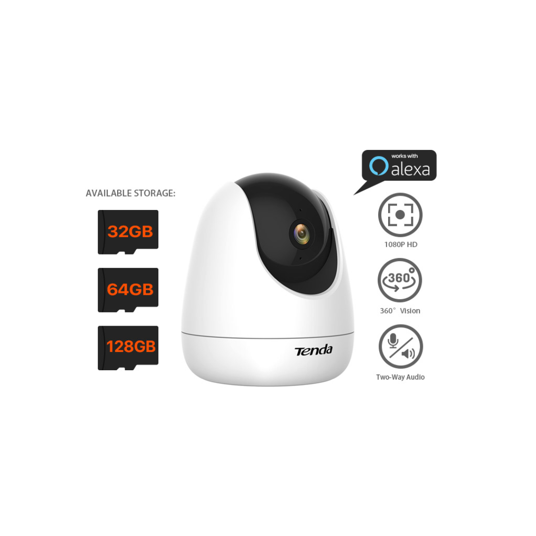 Tenda CP3 v2 1080P HD Indoor Pan Tilt Wifi Camera for Home Security w/ Night Vision