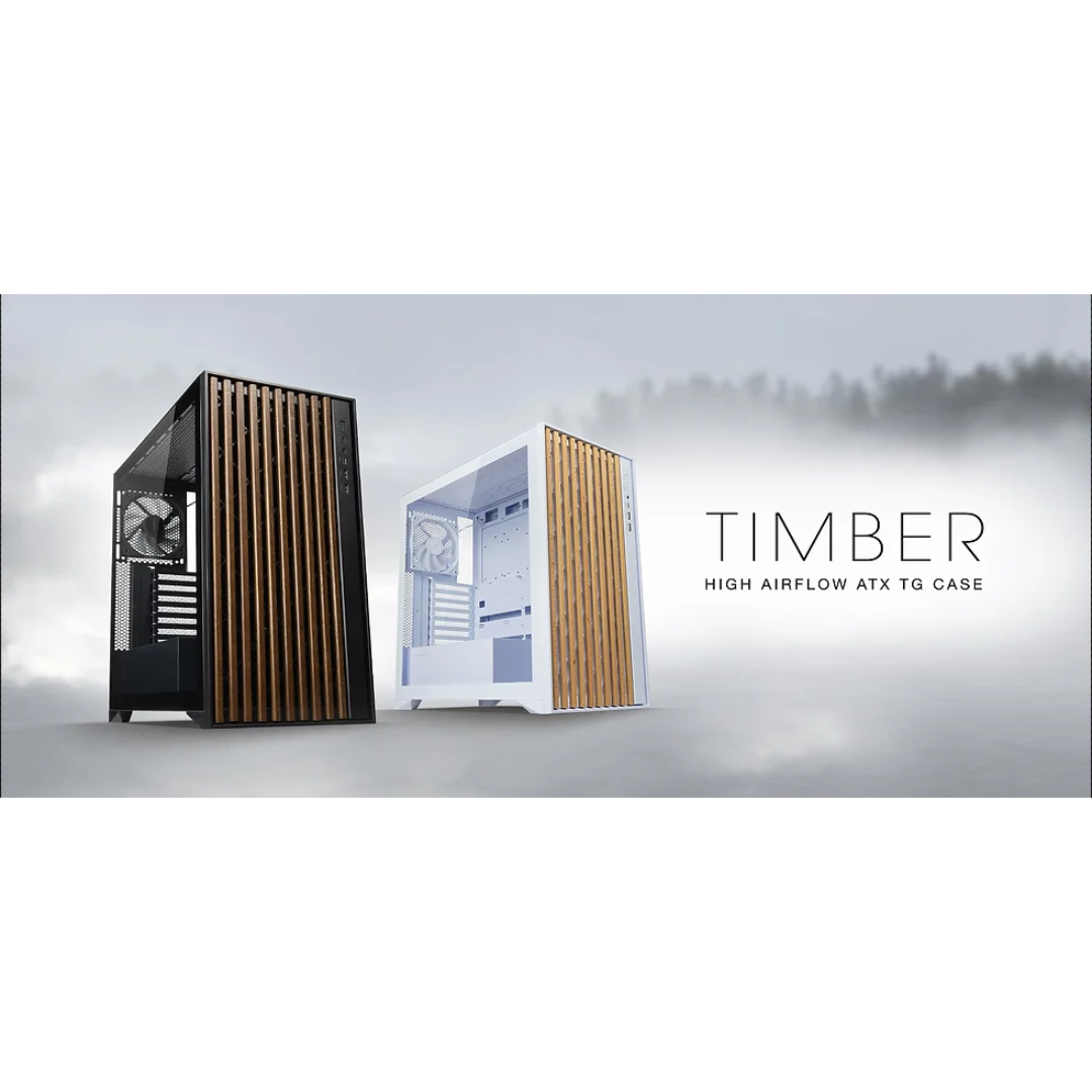 Tecware Timber High Airflow ATX TG Case w/ 4X120mm Fan