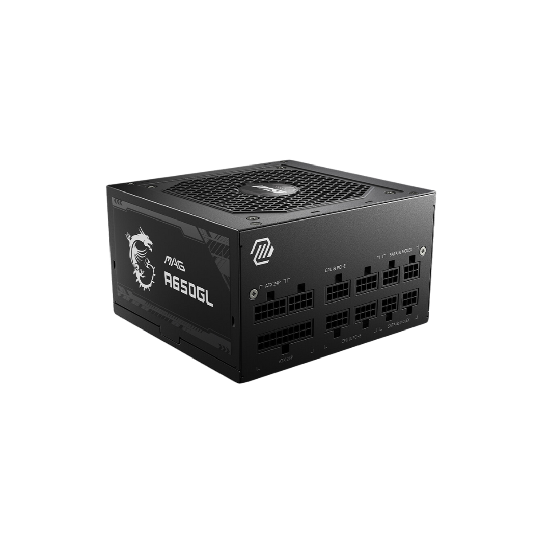 MSI MAG A650GL, Fully Modular Compact Gaming 650W Power Supply, 80 MSI MAG A650GL, Fully Modular Compact Gaming 650W Power Supply, 80
