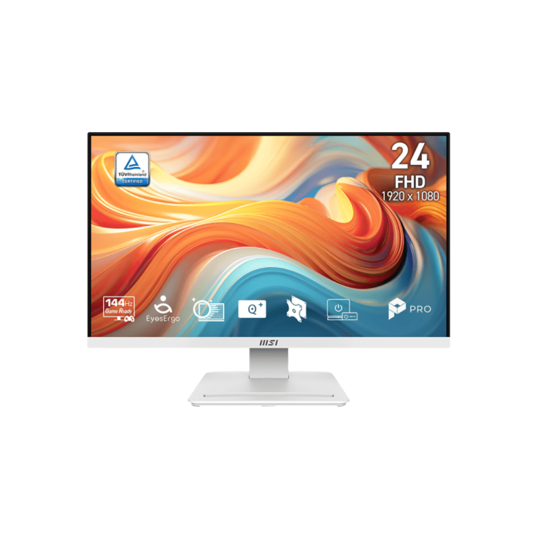 MSI Pro MP241W E14V 23.8" White IPS 144Hz FHD 1920x1080 1ms Business Productivity Monitor