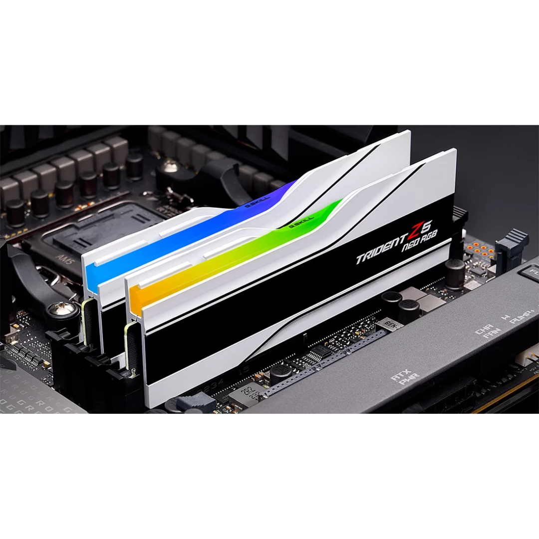 G.Skill Trident Z5 Neo RGB 32GB (2x16GB) DDR5 6000MT/s CL30-36-36-96 1.35V RAM | Desktop Memory | White | Kit of 2 | F5-6000J3036F16GX2-TZ5NRW