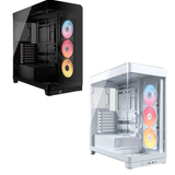 Corsair Frame 4500X RS-R ARGB Panoramic Glass Mid-Tower PC Case w/ 3x RS120-R ARGB Fans (Black | White)