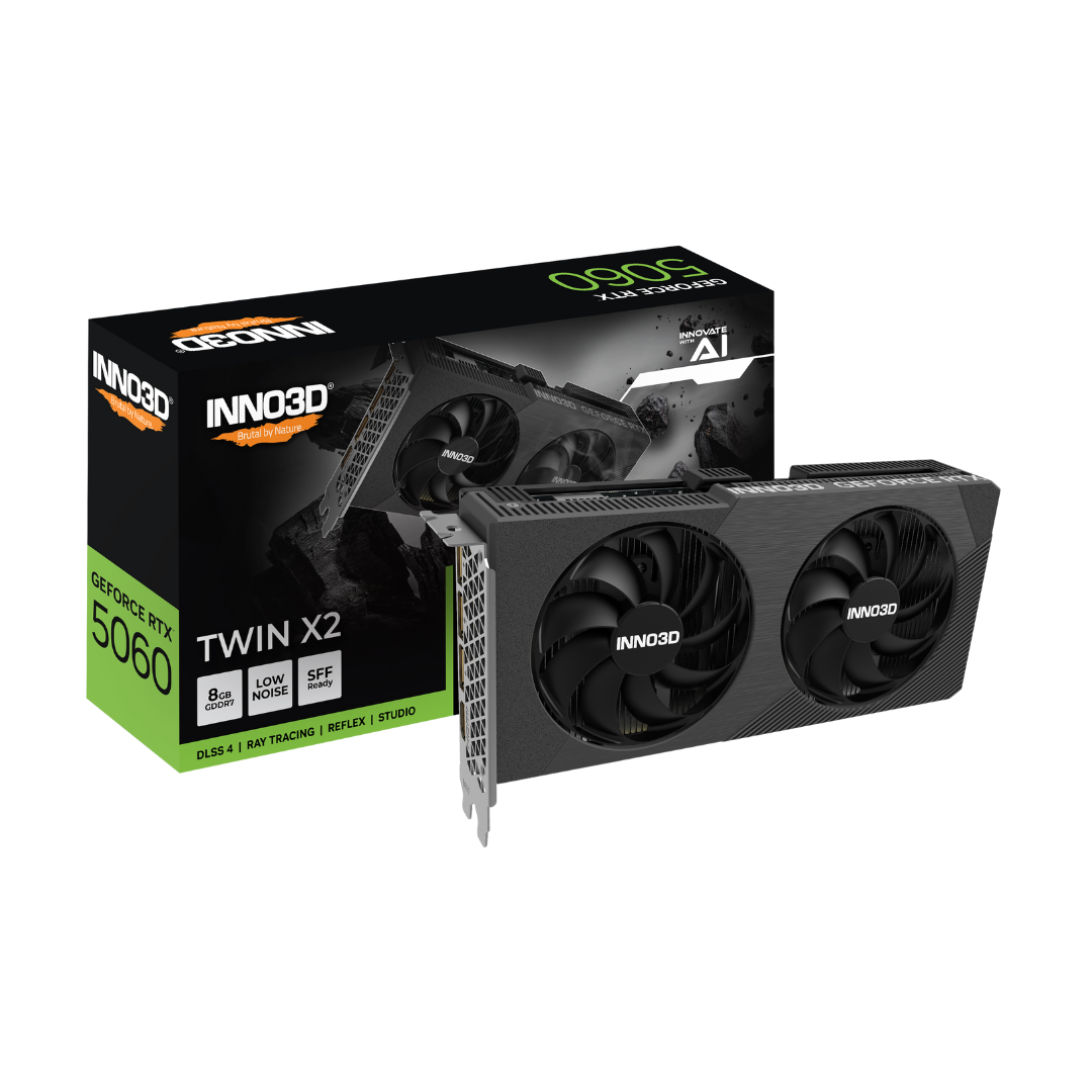 Inno3D RTX 5060 Twin X2 8GB GDDR7 Graphics Card N50602-08D7-195071N