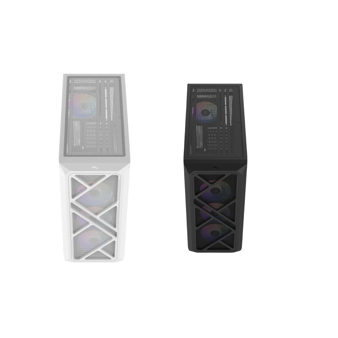 Sama S41 High Airflow ATX MidTower Case + 4 ARGB Fans, Pre-Installed ARGB HUB (Black S41-BKAMA4X1-GL | White S41-WHAMA4X1-GL)