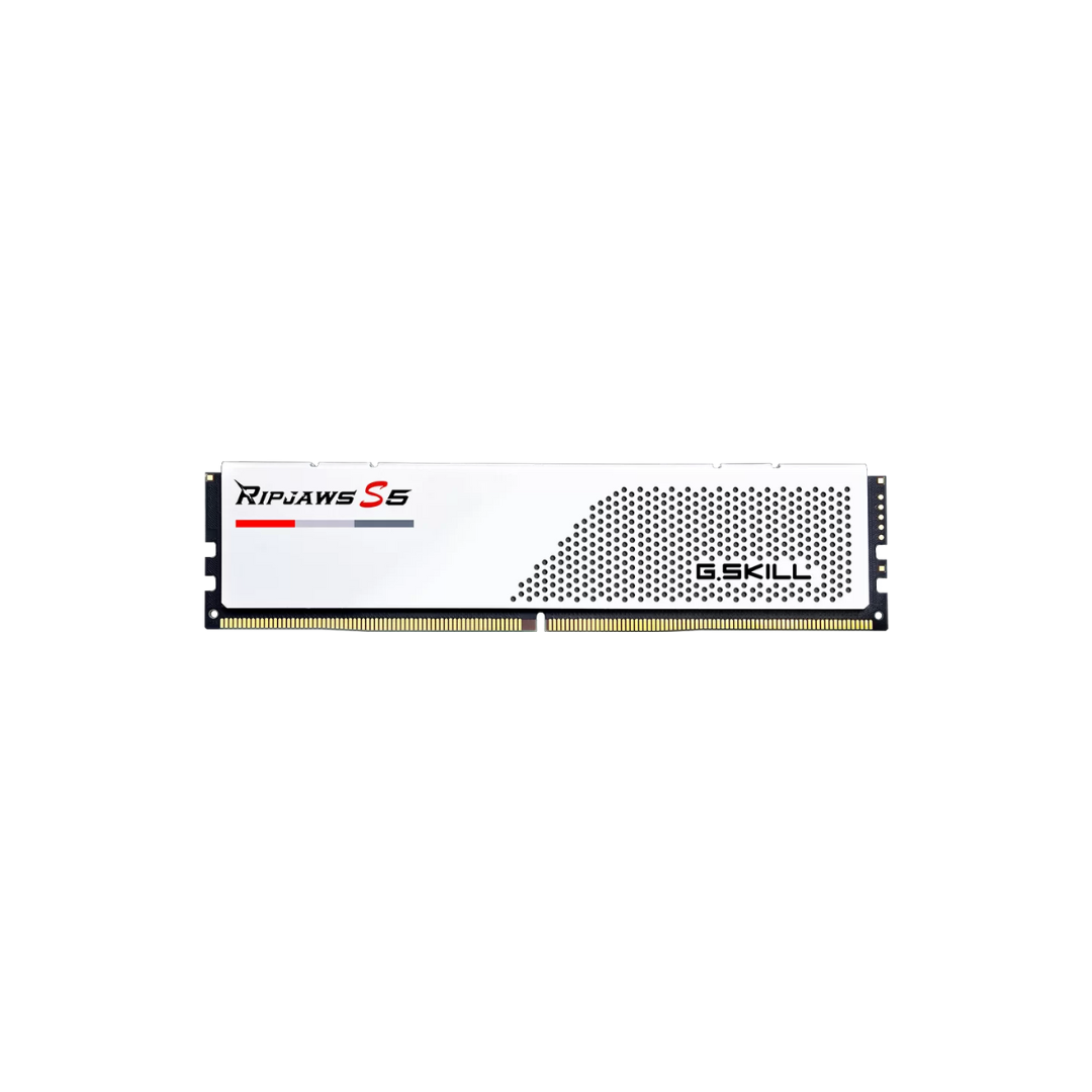 G.Skill Ripjaws S5 32GB (2x16GB) DDR5 6000MT/s White F5-6000J3648D16GX2-RS5W Desktop Memory