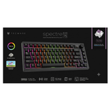 Tecware Spectre Evo 75 BLACK LCD 3-Mode Gaming Keyboard ( Switch: Purple Tactile | Blue Linear )