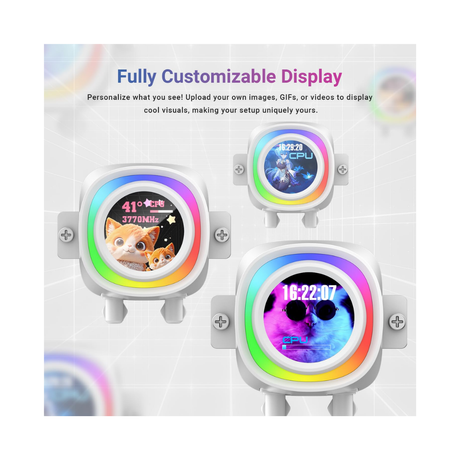 ID Cooling FX240 LCD ARGB White 240mm Water Cooler