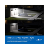 TP-Link Tapo C720 2K QHD Live View Smart Floodlight Outdoor WiFi IP Security Cctv Sale Camera Connect to Cellphone with Mic and Speaker