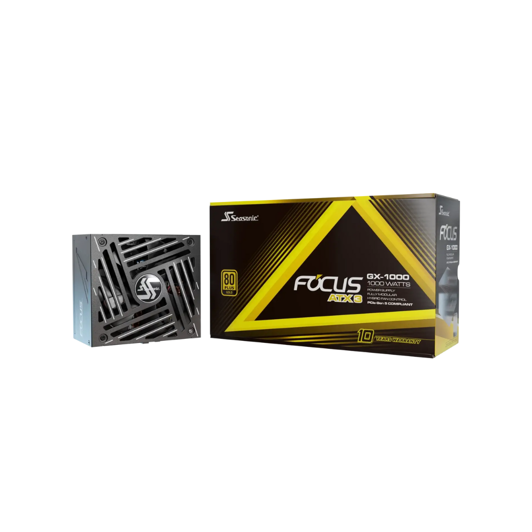 Seasonic Focus GX-1000 Gold 1000W 80+ ATX 3.1 & PCIe5 Fully Modular Power Supply SRP-FGX102-A5A32SF