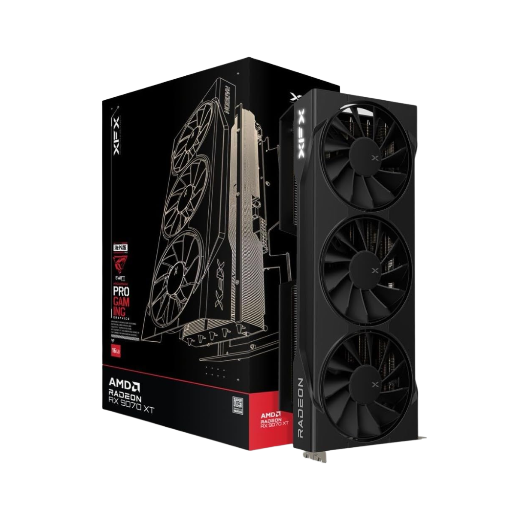 XFX Swift RX 9070 XT Pro Gaming 16GB Triple Fan Black GDDR6 RX-97TSWF3B9 Graphics Card