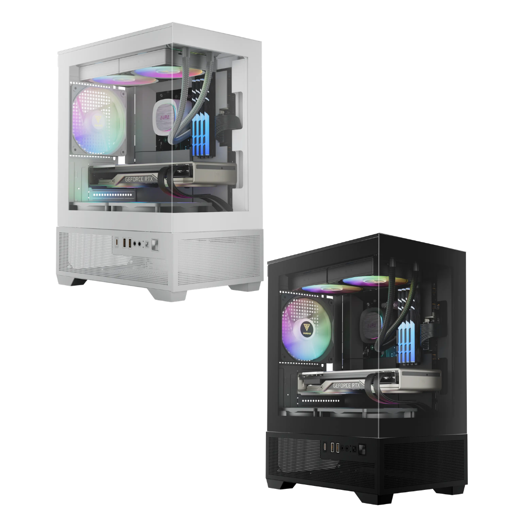 Gamdias AURA GC9M ELITE ARGB mATX Gaming Case ( Black | White )