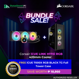 Corsair iCUE LINK H170i RGB 420mm Cooler + Corsair iCUE 7000X RGB BLACK TG Full Tower Case