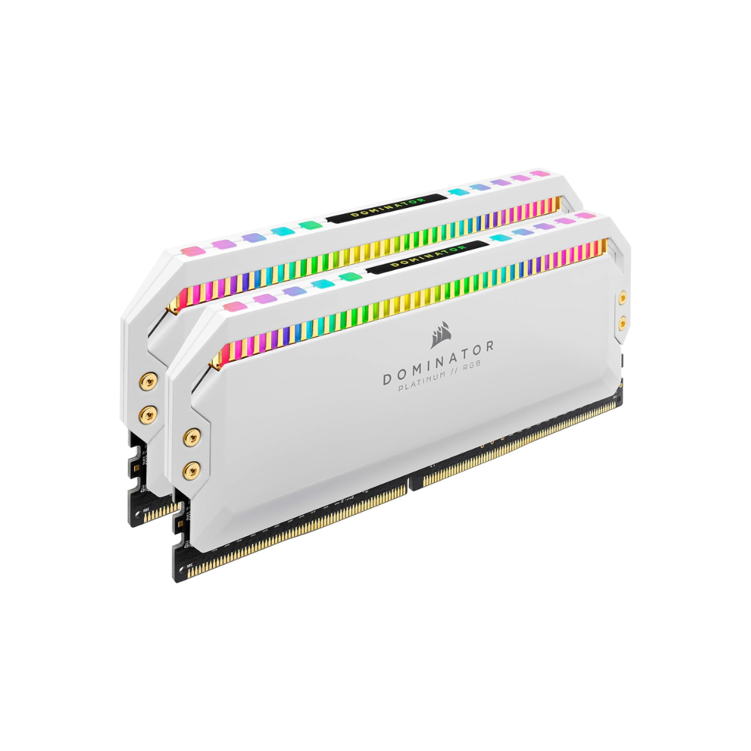 Corsair Dominator Platinum RGB 32GB (2 x 16GB) White DDR4 3600MHz C18 Memory Kit CMT32GX4M2D3600C18W