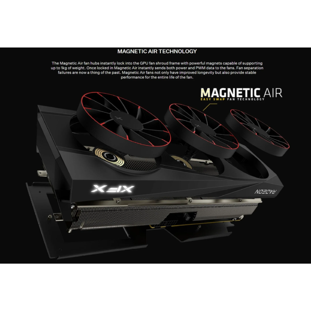 XFX Swift RX 9070 XT Pro Gaming 16GB Triple Fan Black GDDR6 RX-97TSWF3B9 Graphics Card