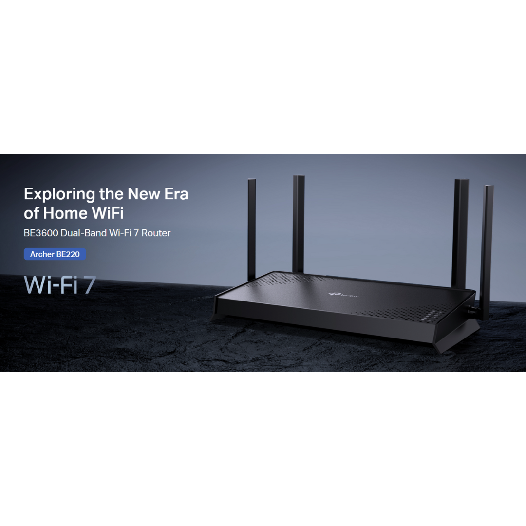 TPLink Archer BE220 BE3600 Dual-Band Wi-Fi 7 Router