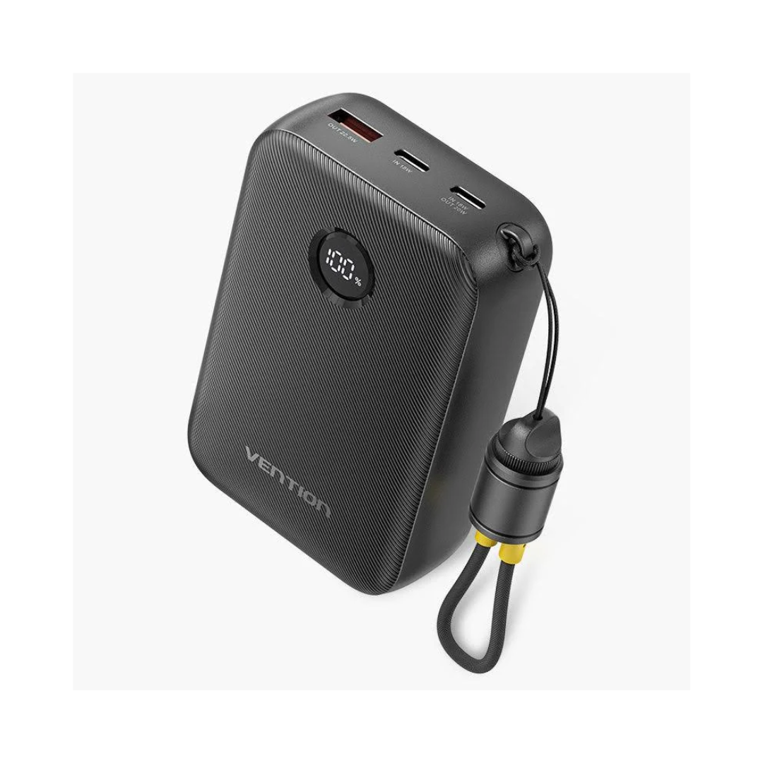 Vention 10000mAh 22.5W PowerBank USB-C+USB-C/USBC/USBA ( Black FKAB0-C-TY | Beige FKAN0-C-TY )