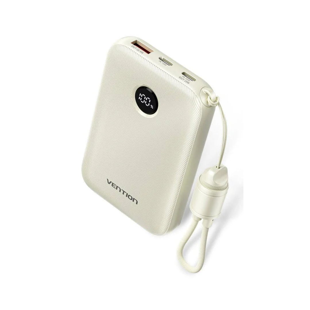 Vention 10000mAh 22.5W PowerBank USB-C+USB-C/USBC/USBA ( Black FKAB0-C-TY | Beige FKAN0-C-TY )