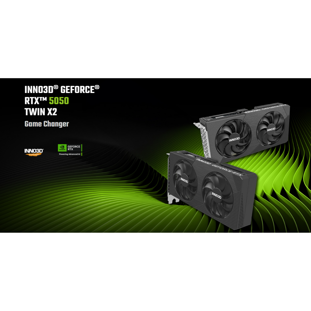 Inno3D RTX 5050 Twin X2 SFF 8GB GDDR6 Graphics Card N50502-08D6-174071N