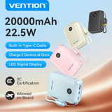 Vention 20000mAh 22.5W PowerBank USB-C+USB-C/USBC/USBA (Black FKBB0-C-TY | Beige FKBN0-C-TY )