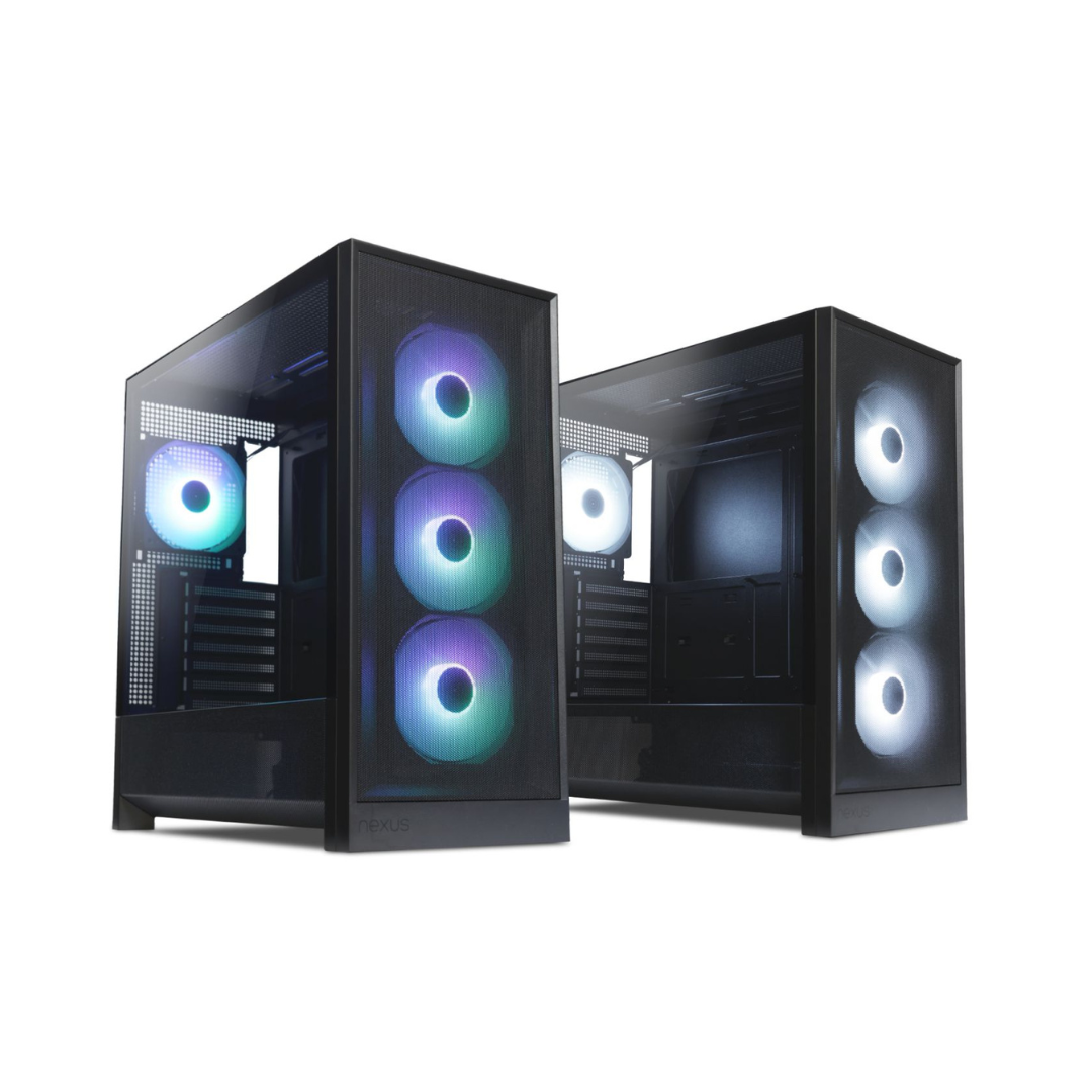 Tecware Nexus Pro TG AX Black Case with 4X120mm ARGB FAN