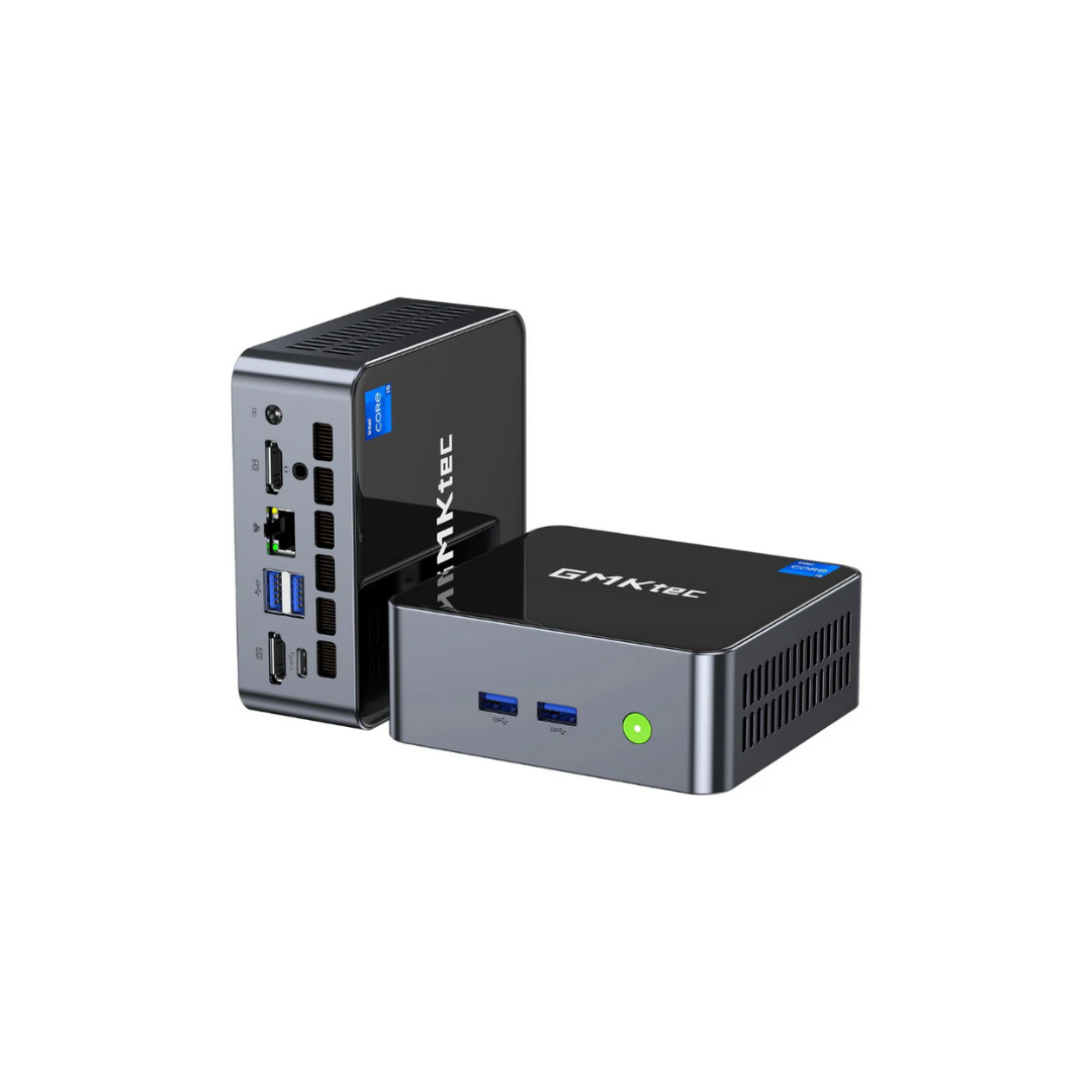 GMKtec M3 NucBox Mini PC (Black) - Intel i5-12450H | 16GB DDR4 | 512GB M.2 | WiFi 6 | 2.5G | Windows 11 Pro | 2xHDMI | USB3.0 | USBC