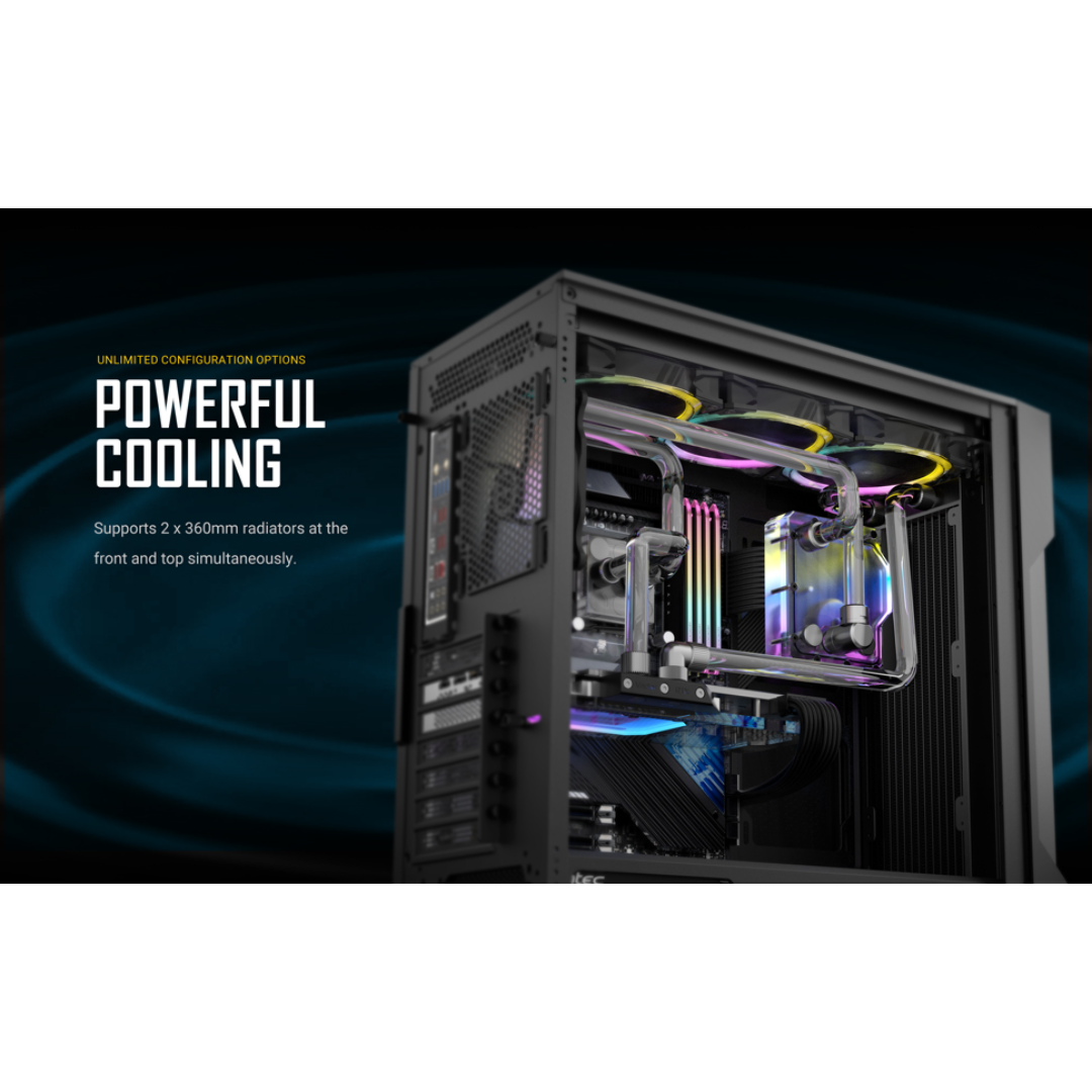 Antec AX90 ATX TG MidTower Case with 4X120mm ARGB Fans