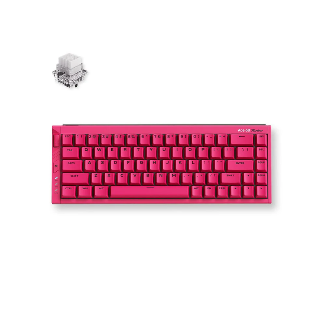 MCHOSE Ace 68 Turbo 16K Polling Rate Full Aluminum Esports Hall Effect Keyboard (White | Pink | Red)