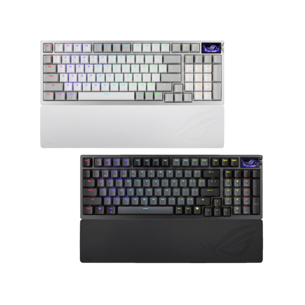 Asus ROG Azoth 96HE 96% Wireless Analog Gaming Keyboard M902 ROG HFX V2 Magnetic Switch (Black/White)