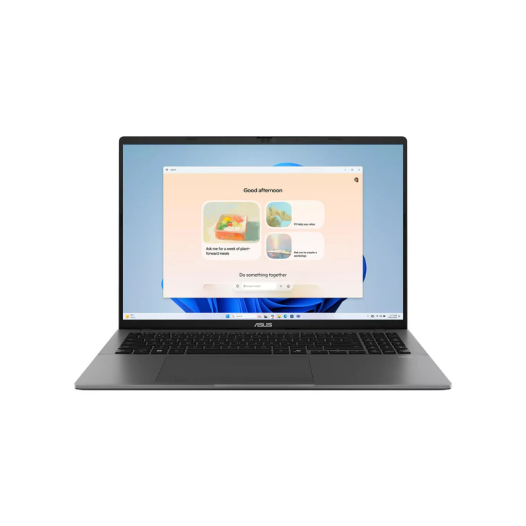 Asus Vivobook S16 S3607CA-SH159WSM Laptop (Matte Gray) | 16" FHD 1920x1200 OLED | Core Ultra 7 255H | 16GB RAM | 512GB SSD | Intel Arc Graphics | Windows 11 Home | MS Office Home 2024 + MS 365 Basic + ASUS Backpack