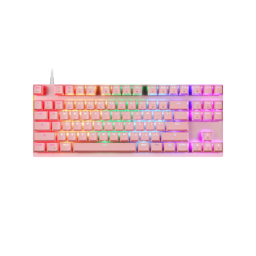 Motospeed CK82 RGB Blue Switch Gaming Pink Keyboard