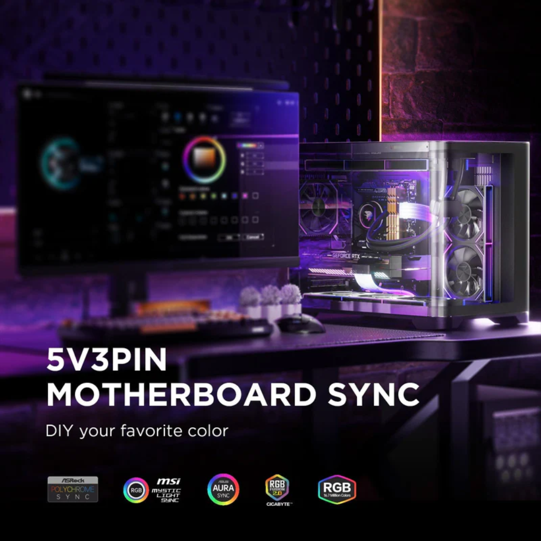 Asiahorse Aurora Pro ARGB 24PIN PSU Cable Cover (Black/White)