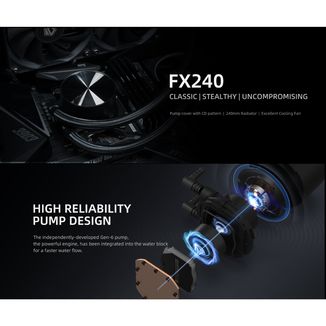 ID Cooling Frostflow FX240 Black 240mm Liquid Cooler