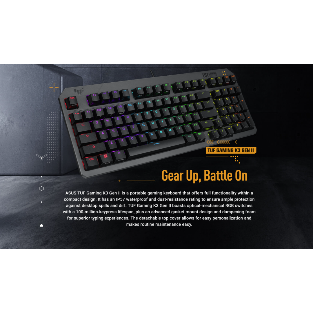 Asus TUF Gaming K3 GEN II RGB HATSUNE MIKU Keyboard RA09 ( switch: RED | BLUE )