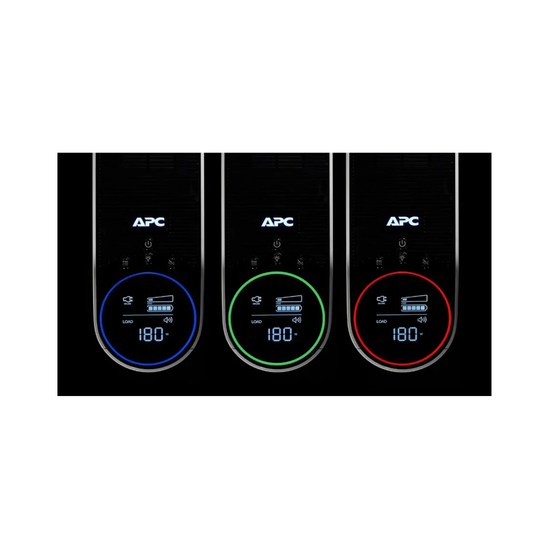 APC BGM2200B-MSX Back-UPS Pro for Gaming 2200VA / 1320W | Tower | 230V | 3x Universal & 3x IEC C13 Outlets | RGB Lights | Pure Sine Wave | Midnight Black