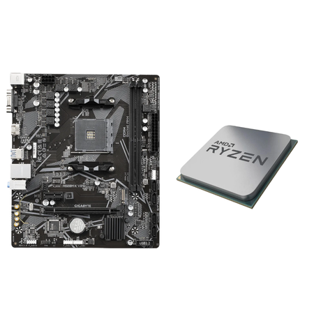 AMD Ryzen 5 3400G Up to 4.20GHz 4-Core Processor + Gigabyte A520M K V2 (AM4) Motherboard
