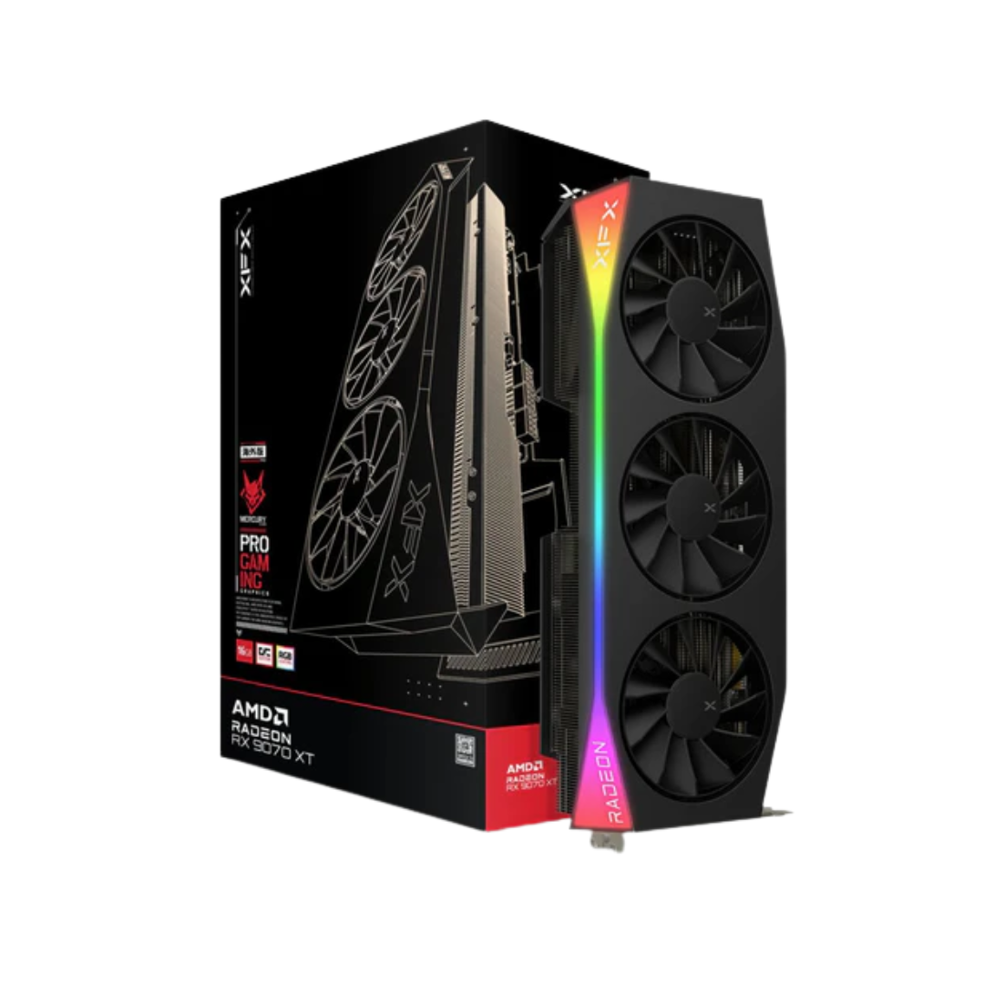 XFX Mercury RX 9070 XT Pro Gaming OC RGB 16GB GDDR6 Graphics Card RX-97TRGBBB9