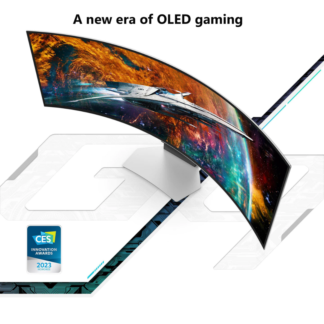 Samsung Odyssey OLED G9 (G95SC) LS49CG954SEXXP 49" Neo Quantum Processor Pro 0.03ms 240Hz GTG 5120x1440 Dual QHD Curved Smart Gaming Monitor