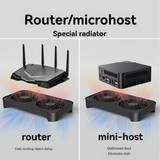 Z-X4 Router Cooler Quiet High Speed Cooling Pad 2X140mm Fan