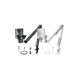 Maono DM40 Pro S Wireless RGB Condenser Gaming Desktop Microphone with Boom Arm